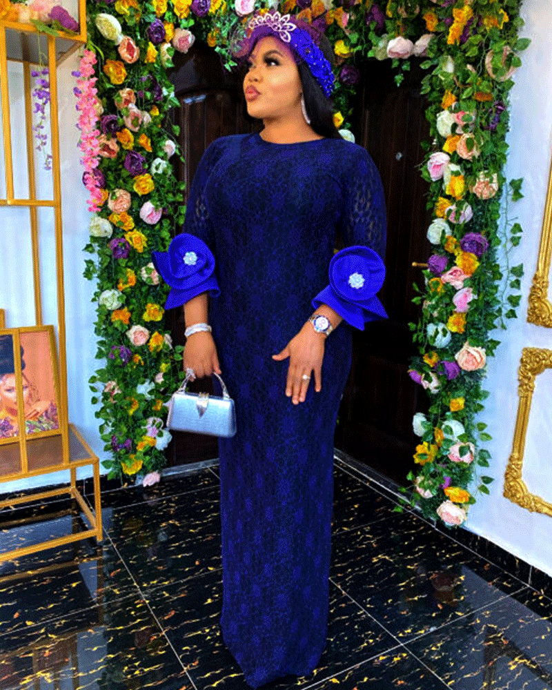 Modupe dress royal purple/black
