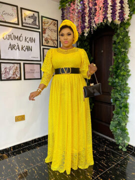 Classy madam dress yellow