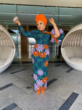 Emera Dress teal print